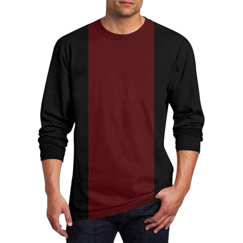 SOOUICKER Sweatshirt Herren Zweifarbig Dünn Langarmshirt Herren Regular Fit Pullover Herren Sommer Sweatshirt Herren Ohne Kapuze Rundhals Oversized Tshirt Herren Langarm Fitness Shirt Herren Gym von SOOUICKER