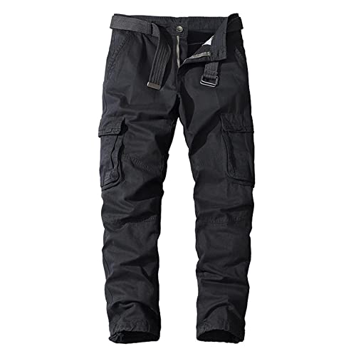 SOOUICKER Trainingshose Herren Outdoor Jogginghose Herren Regular Fit Arbeitshose Herren Cargo Lang Outdoor Hosen Für Herren Straight Cargohose Herren Vintage Viele Taschen von SOOUICKER