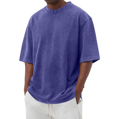 SOOUICKER Vintage Tshirt Herren Regular Fit T Shirts Männer Modern Sport Tshirts Herren Weit Oversized Tshirt Herren Gym Tshirt Herren Oldschool T-Shirts für Herren Einfarbig Rundhals SOOUICKER Vintage Tshirt Herren Regular Fit T Shirts Männer Modern Sport Tshirts Herren Weit Oversized Tshirt Herren Gym Tshirt Herren Oldschool T-Shirts für Herren Einfarbig Rundhals von SOOUICKER