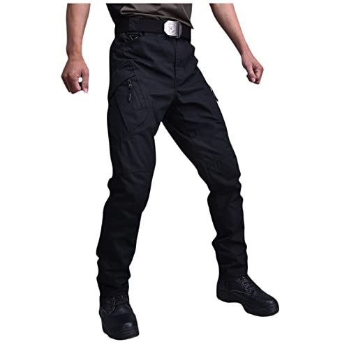 SOOUICKER Wanderhose Herren Sommer Cargo Cargohose Herren Tactical Viele Taschen Outdoorhose Herren Camouflage Cargo Arbeitshose Herren Slim Fit Freizeithose Herren mit Seitentaschen von SOOUICKER