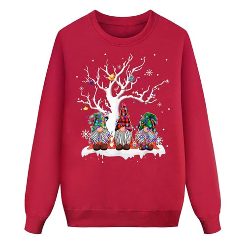 SOOUICKER Weihnachtspullover Familie Set Lustig Weihnachtspulli Paare Weihnachten Pullover Winter Sweatshirt Ohne Kapuze Langarmshirt mit Aufdruck Christmas Pulli Damen Herren Kinder von SOOUICKER