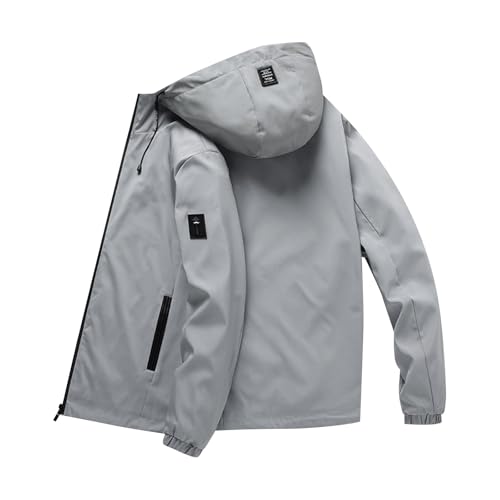 SOOUICKER Windbreaker Herren mit Kapuze Übergangsjacke Herren Sportlich Softshelljacke Herren Outdoor Windbreaker Herren Laufen Kapuzenjacke Herren Leicht Übergangsjacke Herren Modern von SOOUICKER