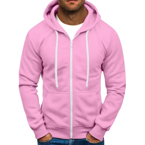 SOOUICKER Zip Hoodie Herren Gym Kapuzenpullover Herren mit Reißverschluss Slim Fit Modern Sweatjacke mit Kapuze Gym Pullover Sportlich Fitness Einfarbig von SOOUICKER