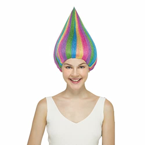 SOOXU Mehrfarbige Troll Perücke für Kleinkinder, Mädchen, Kinder, Trolls Perücken Volcano Perücke für Verkleidung, Weihnachtsfeier, Bühnenaufführung, Show (Farbe: Erwachsene - Regenbogen) von SOOXU