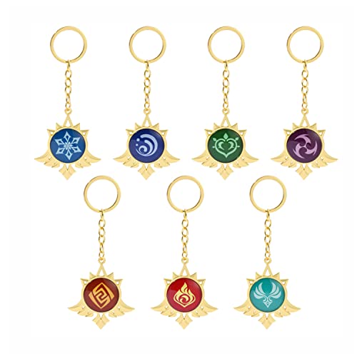 SOOYOOYOO Mondstadt Cosplay Schlüsselanhänger, Genshin Impact Schlüsselringe, Genshin Impact Vision Schlüssel, Eye of God Anhänger, 7Pcs Metall Anemo Electro Pyro Dendro Cryo Geo Hydro Merch Set SOOYOOYOO Mondstadt Cosplay Schlüsselanhänger, Genshin Impact Schlüsselringe, Genshin Impact Vision Schlüssel, Eye of God Anhänger, 7Pcs Metall Anemo Electro Pyro Dendro Cryo Geo Hydro Merch Set von SOOYOOYOO