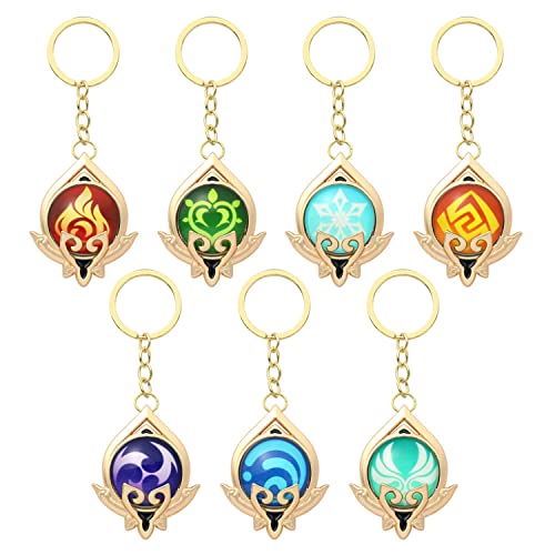 SOOYOOYOO Sumeru Cosplay Schlüsselanhänger, Genshin Impact Schlüsselringe, Genshin Impact Vision Schlüssel, Eye of God Anhänger, 7Pcs Metall Anemo Electro Pyro Dendro Cryo Geo Hydro Merch Set SOOYOOYOO Sumeru Cosplay Schlüsselanhänger, Genshin Impact Schlüsselringe, Genshin Impact Vision Schlüssel, Eye of God Anhänger, 7Pcs Metall Anemo Electro Pyro Dendro Cryo Geo Hydro Merch Set von SOOYOOYOO