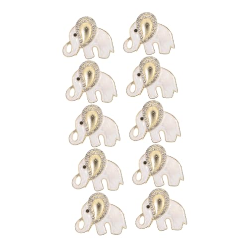 SOPOTUTU 10 Stück Süße -Elefantenbrosche Tierbroschen Stecknadel süße Tierbrosche funkelnde Brosche Elefantenschmuck bling brosche Strassbrosche eleganter Stift Tierabzeichen Legierung von SOPOTUTU