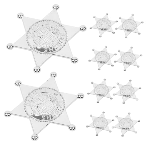 SOPOTUTU 10 Stück Teiliges Cosplay Props Silberfarbene Anstecknadeln für Karneval Party Mottoparty Verkleidung Bühnenauftritt Zubehör von SOPOTUTU