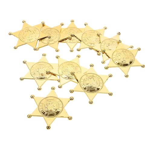 SOPOTUTU 10 Stück Teiliges Kunststoff Anstecknadel Goldfarben Leicht und Stabil Dekoratives Zubehör für Karneval Kostüm Party Cosplay Vielseitiges Kostüm Accessoire von SOPOTUTU