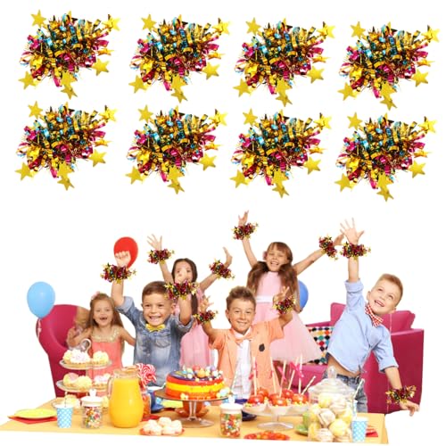 SOPOTUTU 14 Stück Teiliges Cheerleading Pom Poms mit Glitzer sternen Langlebig und Komfortabel Vielseitige Hand Haar accessoires für Mädchen und Teams bei Sportveranstaltungen und von SOPOTUTU