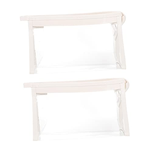 SOPOTUTU 2 Stück Großes Transparentes Federmäppchen mit Reißverschluss Multifunktional Leicht Kratzfest Großer Stauraum für Stifte Lineal Schere für Schule Büro von SOPOTUTU