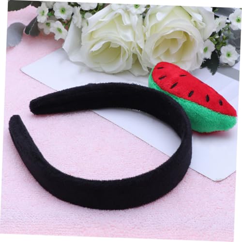 SOPOTUTU 2 Stück Lustiges Stoff Haarband mit Realistischem Wassermelonen Weicher Bequemer Haarreif für Frauen und Mädchen Kreatives Stirnband für Fruchtige Partys und Sommerliche Anlässe von SOPOTUTU