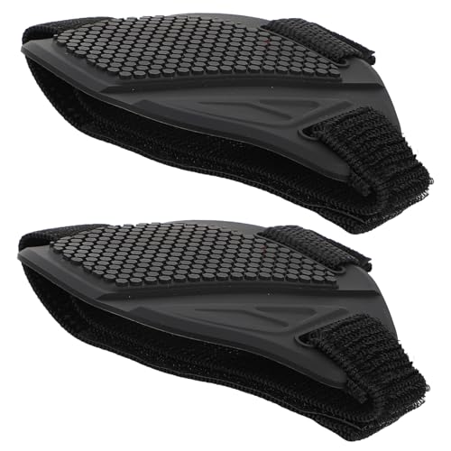 SOPOTUTU 2 Stück Motorrad Schuhschutz aus Abriebfestem Gummi Teiliges Schwarze Halbe Schuhabdeckung Rutschfest Langlebig Passend für Motorradstiefel und Schuhe Einfach Anzuziehen Schutz von SOPOTUTU