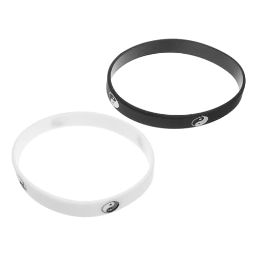 SOPOTUTU 2 Stück Taichi Silikonarmband Sportliches Weiches Rutschfestes Armband für Herren und Damen Modischer Street Dance Stil Sichere Passform Vielseitig für Alltag und Sport Geeignet von SOPOTUTU