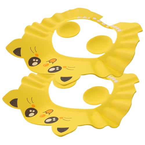 SOPOTUTU 2 Stück Wasserdichte Duschhauben mit Ohrschutz Verstellbar Leichter Badehut für Mädchen Shampoo Schutz Beim Haarewaschen Geeignet für Bad und Outdoor und Praktisch von SOPOTUTU