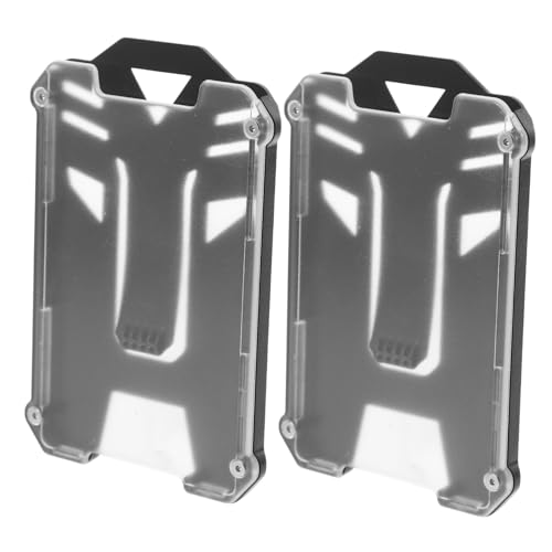 SOPOTUTU 2 Stück Wiederverwendbare Kartenhüllen aus Robustem Transparente Ausweishüllen für Büro und Pflegepersonal Schützende Kartenhalter für Namensschilder und Kreditkarten von SOPOTUTU