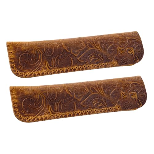 SOPOTUTU 2 Stücke Retro Geschnitzte Stiftbeutel Stift Organizer -Tasche Brunnenpenstfall individueller Stifthalter individuelle Stifthülle Kleiner Stifthalter Oberschicht Rindsleder Kaffee SOPOTUTU 2 Stücke Retro Geschnitzte Stiftbeutel Stift Organizer -Tasche Brunnenpenstfall individueller Stifthalter individuelle Stifthülle Kleiner Stifthalter Oberschicht Rindsleder Kaffee von SOPOTUTU