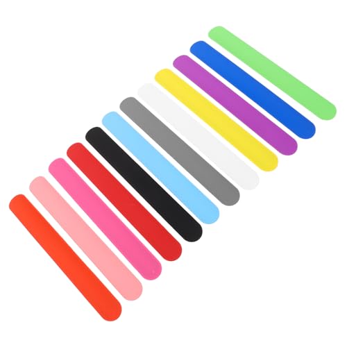 SOPOTUTU 24 Stück Teiliges Silikon Schnapparmband Bunte Snap Wristbands mit Sicherem Sitz Vielseitige Armbänder für Party Schule und Familienfeiern Langlebig und Einfach zu Tragen von SOPOTUTU