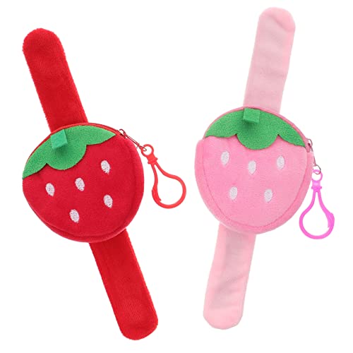 SOPOTUTU 2stücke Obst-schnapparmbänder Für Junge Mädchen Slap Bracelets Erdbeer-design Party- Für Geburtstage Halloween Und Mehr von SOPOTUTU