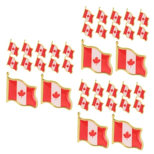 SOPOTUTU 3 Sätze Fahnenbrosche Ahornblatt Stolz-flagge-pin Damit Nicht Stifte Patch National Oh Anstecknadel Für Männer Anstecknadel Aus Metall Eisen Rot 25 Stück * 3 von SOPOTUTU