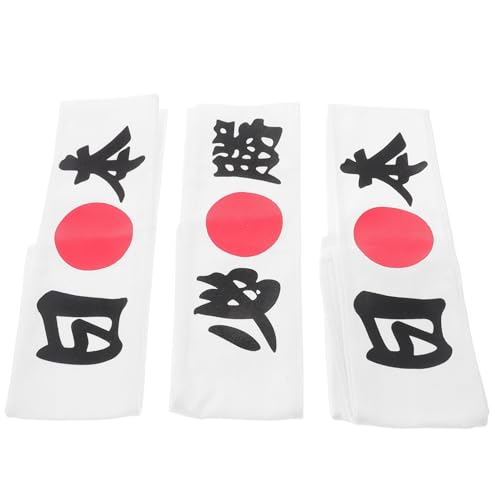 SOPOTUTU 3stücke Japanische Stirnbänder Aus Baumwolle Für Männer Vielseitige Ninja-stirnbänder Als Accessoire Dekorativ Für Party Und Sport von SOPOTUTU