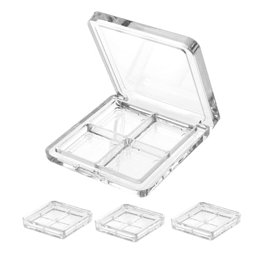 SOPOTUTU 4stücke Teiliges Transparente Leere Lidschatten-palette Kompakte Kosmetik-box Für Lippenstift Für Und -make-up Leicht Und Tragbar Für Unterwegs von SOPOTUTU
