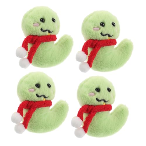 SOPOTUTU 4stücke Plüschschlangen Brosche Stofftier Anstecknadel Für Hut Und Damen Ausgestopfte Schlange Brosche Dekoratives Accessoire Für Pullover Und Rucksack von SOPOTUTU