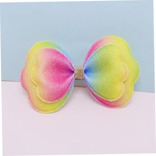 SOPOTUTU 5 Stück Doppellagige Farbverlaufsschleifen DIY Haarschleifen Stoff Langlebige Schleifenanhänger für Haarspangen Dekorative Bastelverzierungen für Kinderbekleidung und Taschen von SOPOTUTU