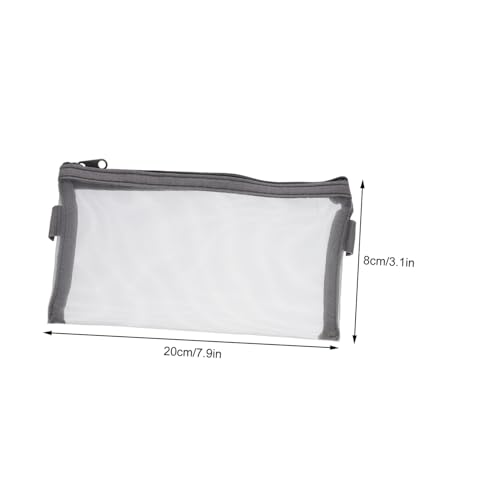 SOPOTUTU 5 Stück Teiliges Dreieck Federmäppchen aus Transparentem Netzgewebe Großer Stauraum Leichter Stifteorganizer für Schule und Büro Geeignet für Schüler und Lehrer Kratzfest und von SOPOTUTU