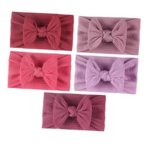 SOPOTUTU 5 Stück Teiliges Stirnband aus Weichem Nylon mit Schleifen Atmungsaktiv und Hautfreundlich Vielseitig für Junge Mädchen und Kleinkinder Farbenfrohe Haarschmuck Accessoires für von SOPOTUTU