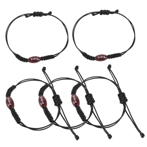 SOPOTUTU 5 Stück Verstellbare Rugby sportarmbänder aus Robustem Polyester Modische Seilarmbänder für Damen und Rugby fans Sportliches Design Komfortable Passform Langlebiges Accessoire von SOPOTUTU