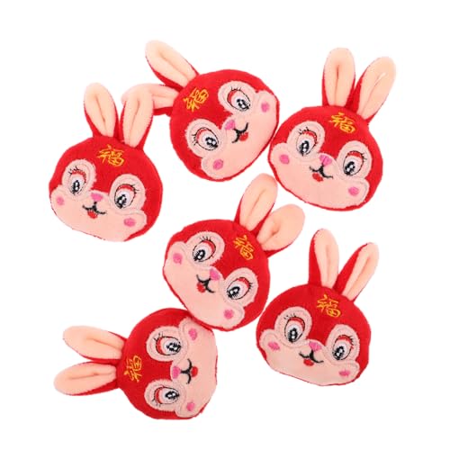 SOPOTUTU 6stücke Plüsch-broschennadeln Süße Anstecknadeln Für Rucksäcke Kaninchenkostüm-accessoires Osterhasen-dekoration Cartoon-broschen Für Mädchen von SOPOTUTU