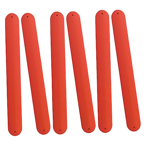 SOPOTUTU 6 Stück Slap Armbänder aus Silikon und Stahl DIY Armband für Erwachsene Hautfreundlich Flexible Schnapparmbänder Kreative Bastelspielzeuge und Party Mitgebsel von SOPOTUTU