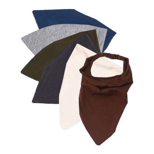 SOPOTUTU 6 Stück Teiliges Elastisches Boho Kopftuch Damen und Mädchen Große Einfarbige Haarbänder mit Rutschfestem Design Vielseitig Kombinierbar Bequem und Stylisch für Alltag und von SOPOTUTU
