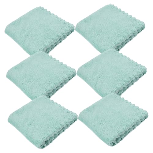 SOPOTUTU 6 Stück Teiliges Wiederverwendbare Mikrofaser Gesichtstücher Hautfreundliche Saugfähige Kosmetiktücher zum Abschminken und Waschen Kleine Quadratische Waschlappen für Damen und von SOPOTUTU