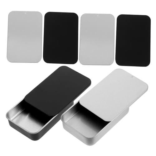 SOPOTUTU 6 Stück Visitenkartenetui aus Metall Metallgeldbörsen für Herren Grundbedürfnis Zahnseide-Pick-Spender Brieftasche mit Kartenhalter aus Metall Eisen von SOPOTUTU