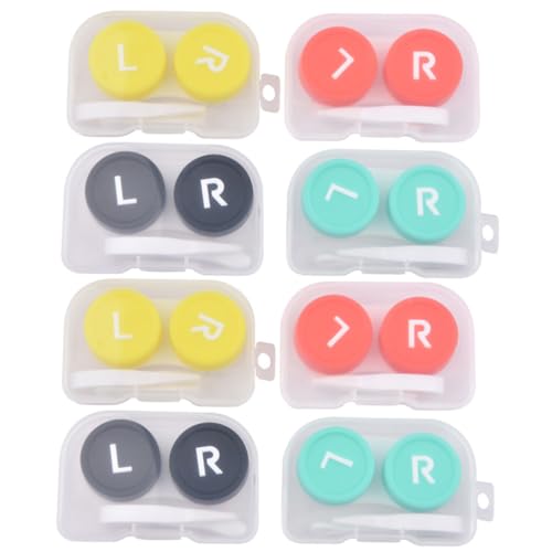 SOPOTUTU 8 Stück Teiliges Kontaktlinsenpflege Aufbewahrungsbox mit Organizer für Reisen und Täglichen Gebrauch aus Strapazierfähigem Material Zufällige Farben Zufällige von SOPOTUTU