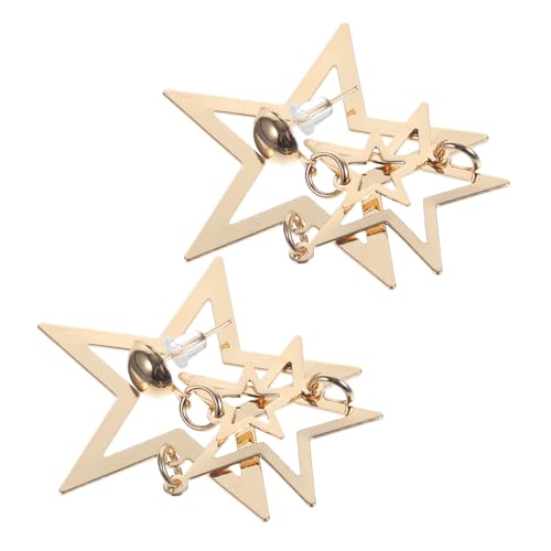 SOPOTUTU Elegante Stern Ohrhänger Damen Mehrschichtiges Design Modisch Vielseitig Schmuck für Alltag und Besondere Anlässe Dezente Baumelnde Ohrstecker von SOPOTUTU