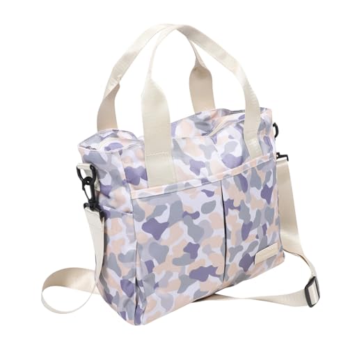 SOPOTUTU Große Wickeltasche Tote Bag mit Multifunktionalen Fächern und Mehreren Innentaschen Leichter Wickeltasche für Alltag Vielseitige Schulter und Umhängetasche Modische Camouflage von SOPOTUTU