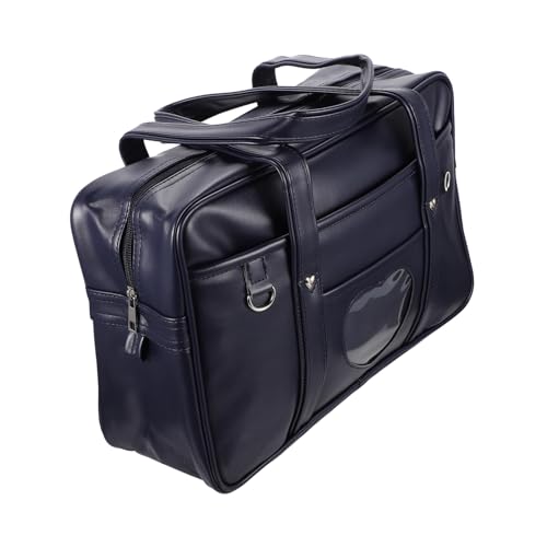 SOPOTUTU Japanische Uniform Schultertasche PU Unisex Umhängetasche Große Kapazität Leicht für Schule Arbeit Shopping Laptop von SOPOTUTU