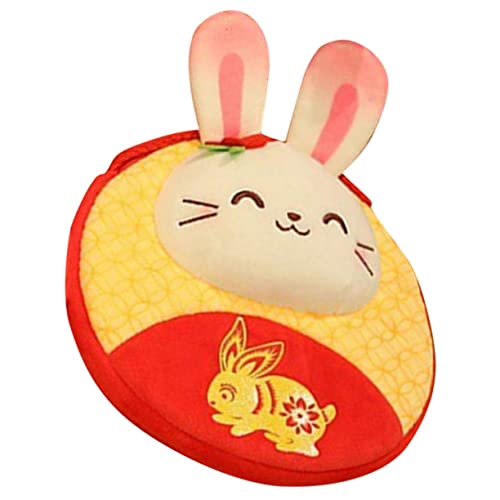 SOPOTUTU Kuscheltier Kaninchen Geldbörse aus Plüsch Umhängetasche für Niedlicher Rabbit Crossbody Bag für Neujahrsgeschenke Partydekorationen und Glücksbringer für Jahr des Hasen von SOPOTUTU