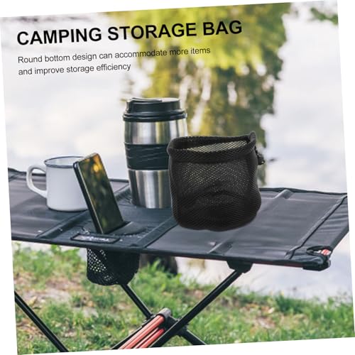 SOPOTUTU Leichter Mesh Zugbeutel für Campinggeschirr mit Rundem Boden Atmungsaktivem Design und Großem Fassungsvermögen Vielseitiger Organizer für Outdoor Kochgeschirr für Wandern Grillen von SOPOTUTU