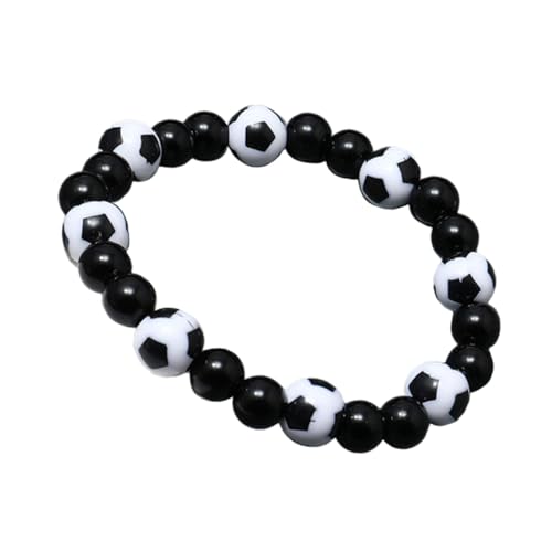 SOPOTUTU Modisches Fußballarmband für Herren aus Hochwertigen Perlen Verstellbar und für Fußballfans Freunde und Studenten zum Geburtstag oder Besonderen Anlässen von SOPOTUTU