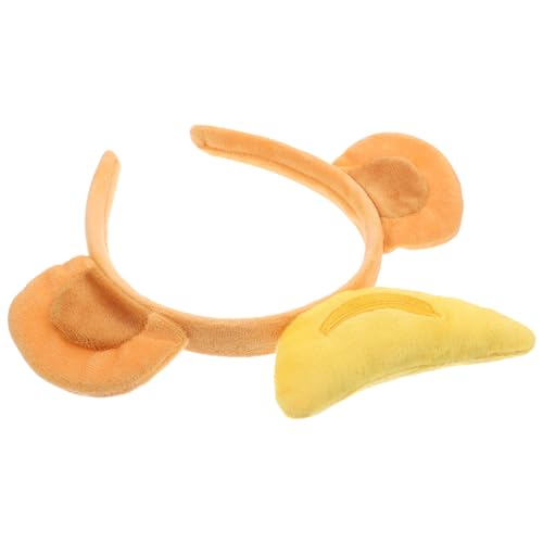 SOPOTUTU Monkey Ohr Haarreif Flauschiger Kopfschmuck für Cosplay Mottopartys und Bühnenauftritte Weiches Kreatives Accessoire für Frauen für Fasching und Karneval von SOPOTUTU