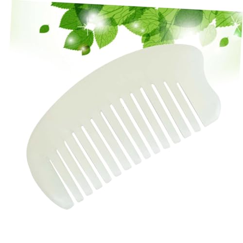 SOPOTUTU Natürlicher Jade Massagekamm mit Glatten Kanten für Kopfhaut Entspannung Handgefertigter Schabekamm zur Haarentwirrung Geeignet für Männer und Frauen für Wohlbefinden von SOPOTUTU