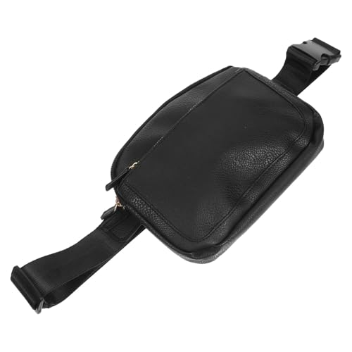 SOPOTUTU PU Damen Bauchtasche Verstellbar mit Metallbeschlägen Leichte Hüfttasche mit Großem Stauraum für Handy Schlüssel Geld für Reisen Alltag Outdoor aktivitäten von SOPOTUTU