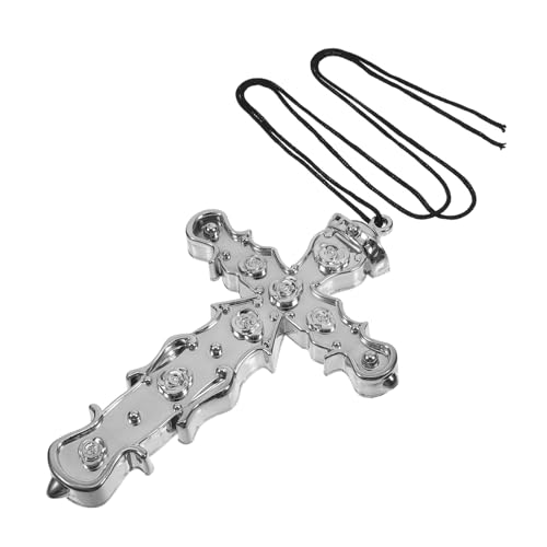 SOPOTUTU Plastic Cross Necklace für Halloween Cosplay Stilvolle Kreuzanhänger Halskette aus Perfektes Accessoire für Partys und Tägliches Outfit von SOPOTUTU