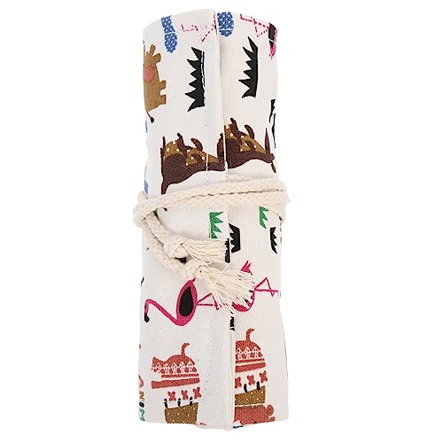 SOPOTUTU Bleistift Rolltasche aus Canvas 48 Löcher Stift Organizer für Künstler Aufbewahrungstasche für Stifte Praktisch und Stylisch von SOPOTUTU