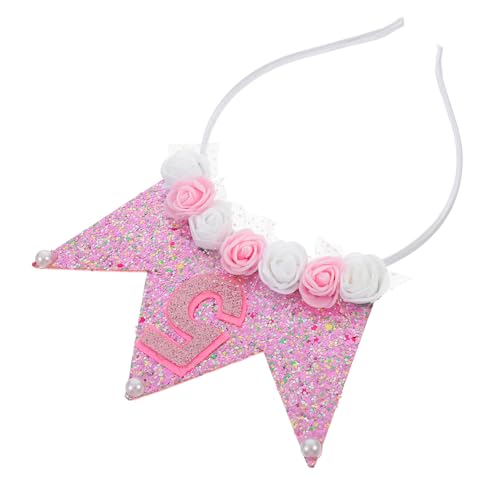 SOPOTUTU Geburtstagsstirnband Party Haarband Fest Kopfschmuck Haarreifen Dekoration Für Mädchen Junge Mädchen Geburtstagsdeko Stirnbänder Kopfbedeckung von SOPOTUTU