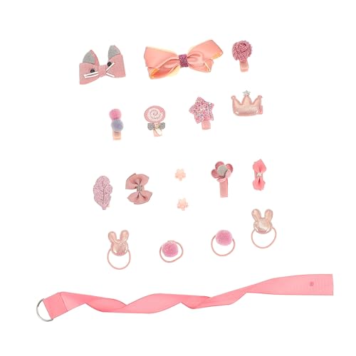 SOPOTUTU Teiliges Haarschmuck mit Schleifen Haarklammern und Rosa Haargummis Leichte Weiche und Atmungsaktive Haar Accessoires für Mädchen zur Haarorganisation und Geschenkidee von SOPOTUTU